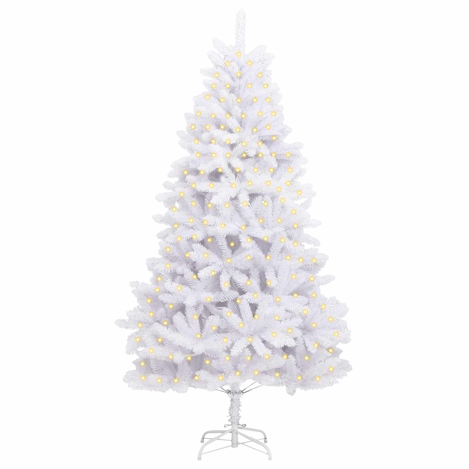 Τεχνητό Χριστουγεννιάτικο Δέντρο Λευκό 180 cm PVC και Μέταλλο