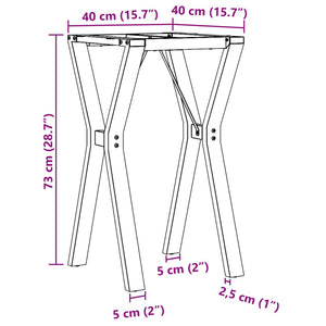 Πόδια Τραπεζαρίας σε Σχήμα «Y» 40x40x73 εκ. Ατσάλι