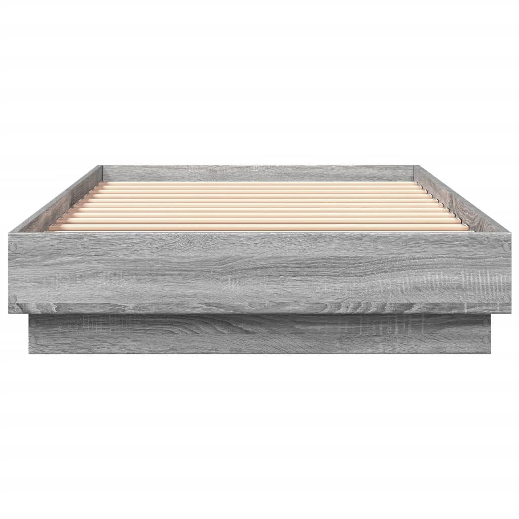 Πλαίσιο Κρεβατιού με λυχνίες LED Γκρι sonoma 100 x 200 εκ. - Pakobazaar