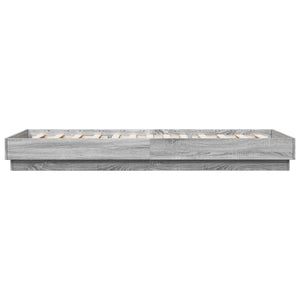 Πλαίσιο Κρεβατιού με λυχνίες LED Γκρι sonoma 100 x 200 εκ. - Pakobazaar