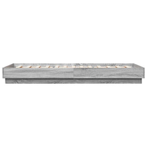 Πλαίσιο Κρεβατιού με λυχνίες LED Γκρι sonoma 90 x 200 εκ. - Pakobazaar