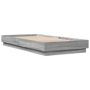Πλαίσιο Κρεβατιού με λυχνίες LED Γκρι sonoma 90 x 200 εκ. - Pakobazaar