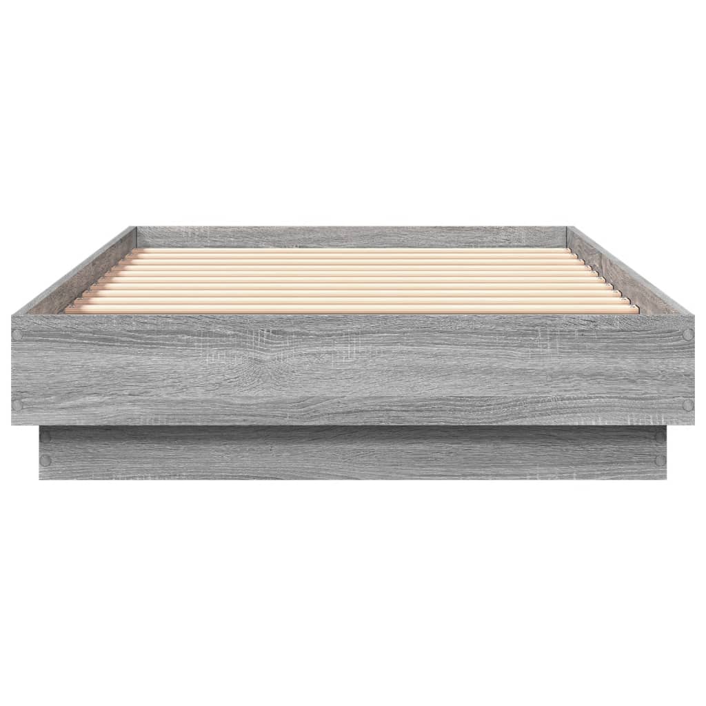 Πλαίσιο Κρεβατιού με λυχνίες LED Γκρι sonoma 90 x 190 εκ.