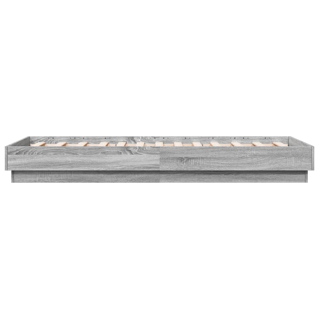 Πλαίσιο Κρεβατιού με λυχνίες LED Γκρι sonoma 90 x 190 εκ.