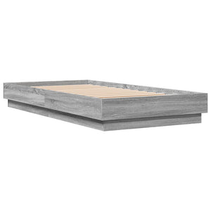 Πλαίσιο Κρεβατιού με λυχνίες LED Γκρι sonoma 90 x 190 εκ.