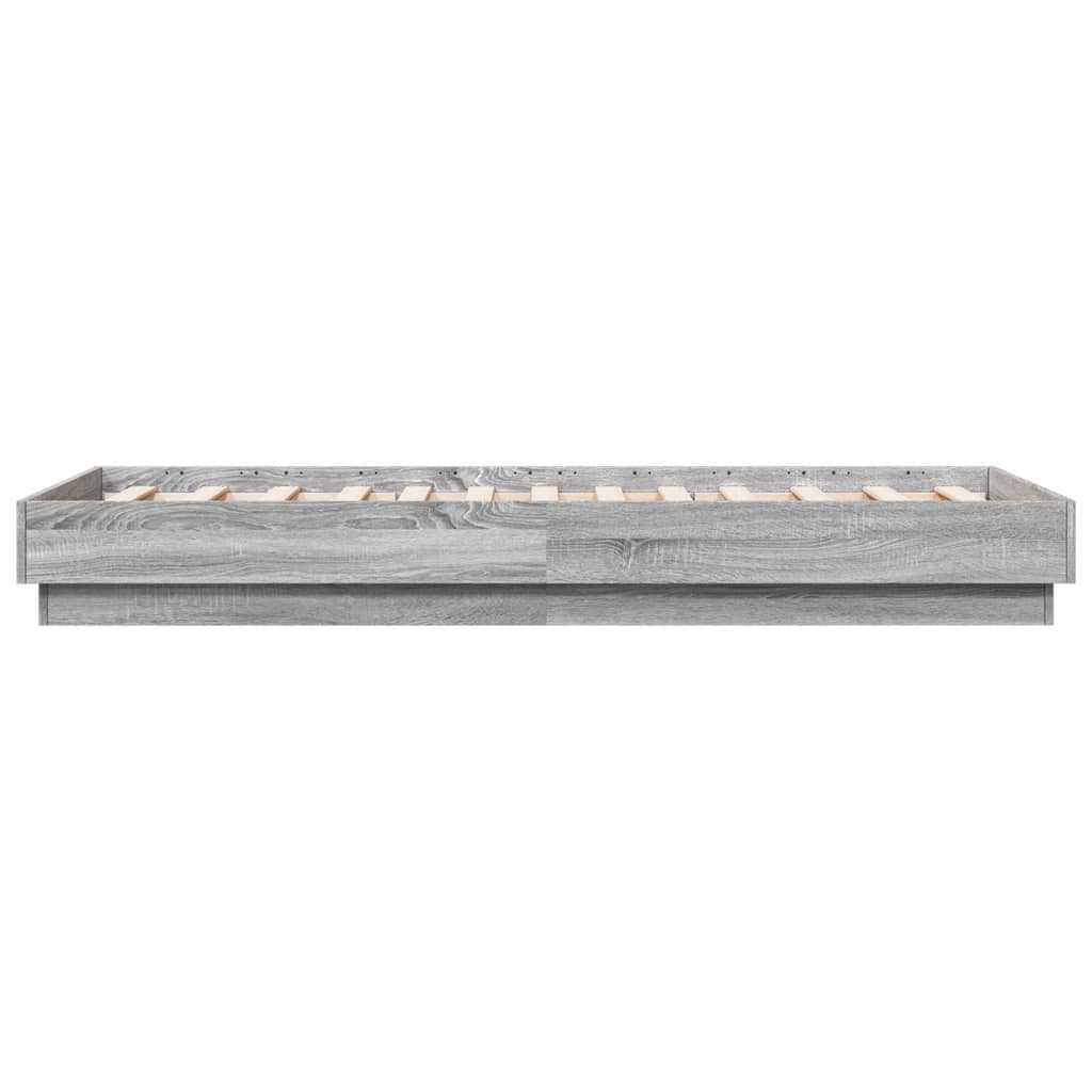 Πλαίσιο Κρεβατιού με λυχνίες LED Γκρι sonoma 75 x 190 εκ. - Pakobazaar