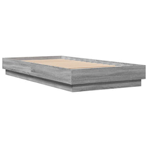 Πλαίσιο Κρεβατιού με λυχνίες LED Γκρι sonoma 75 x 190 εκ. - Pakobazaar
