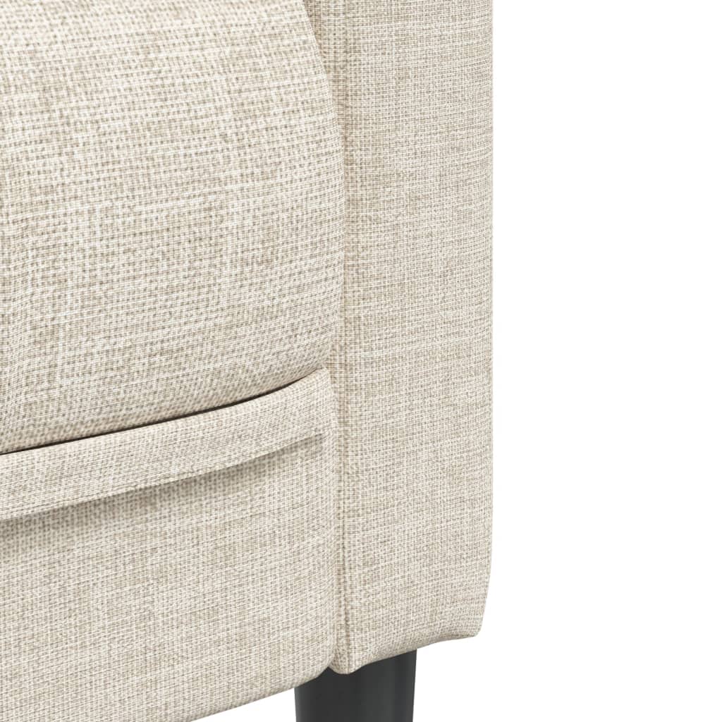 Σετ Σαλονιού 2 Τεμαχίων Κρεμ Υφασμάτινο