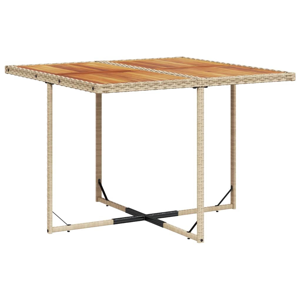 Σετ Τραπεζαρίας Κήπου 9 τεμ. Μπεζ Συνθετικό Ρατάν με Μαξιλάρια