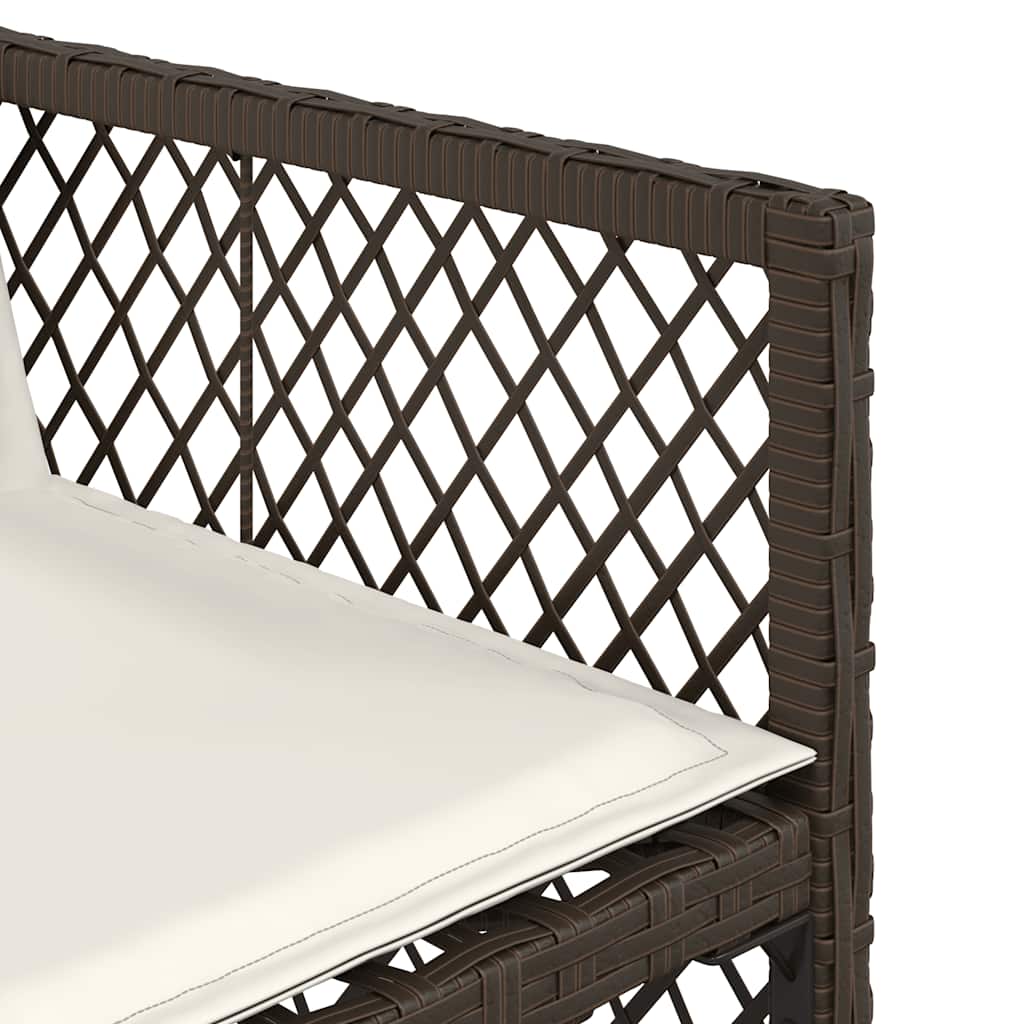 Σετ Τραπεζαρίας Κήπου 5 Τεμαχίων Καφέ Συνθ. Ρατάν με Μαξιλάρια