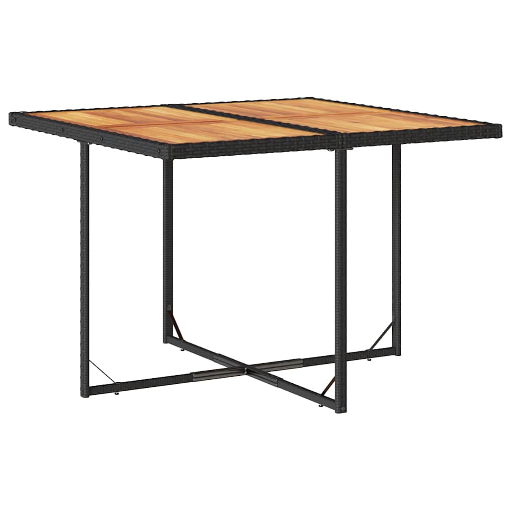 Σετ Τραπεζαρίας Κήπου 5 Τεμαχίων Μαύρο Συνθ. Ρατάν με Μαξιλάρια