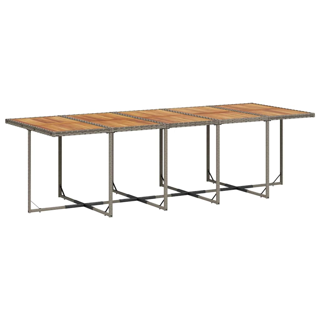 Σετ Τραπεζαρίας Κήπου 11 Τεμαχίων Γκρι Συνθ. Ρατάν με Μαξιλάρια