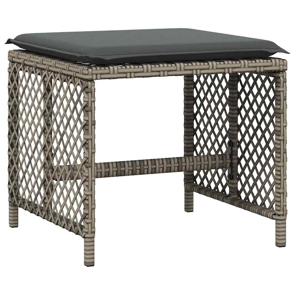 Σετ Τραπεζαρίας Κήπου 9 τεμ. Γκρι Συνθ. Ρατάν με Μαξιλάρια