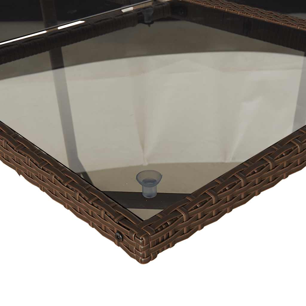 Σετ Τραπεζαρίας Κήπου 11 τεμ. Καφέ Συνθετικό Ρατάν με Μαξιλάρια