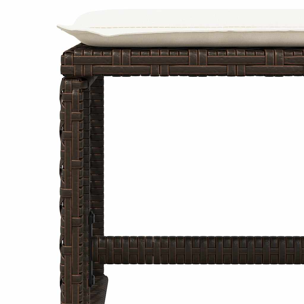 Σετ Τραπεζαρίας Κήπου 11 τεμ. Καφέ Συνθετικό Ρατάν με Μαξιλάρια