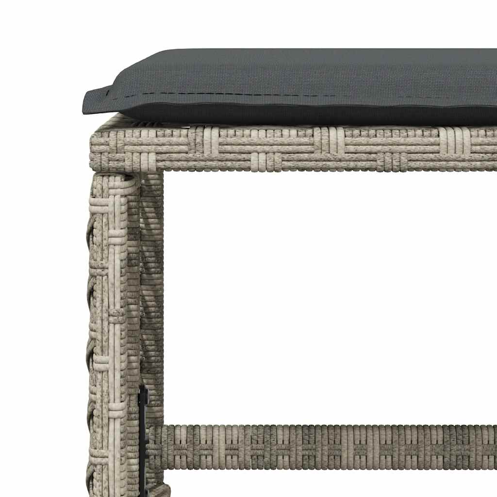 Σετ Τραπεζαρίας Κήπου 11 τεμ. Αν. Γκρι Συνθ. Ρατάν με Μαξιλάρια