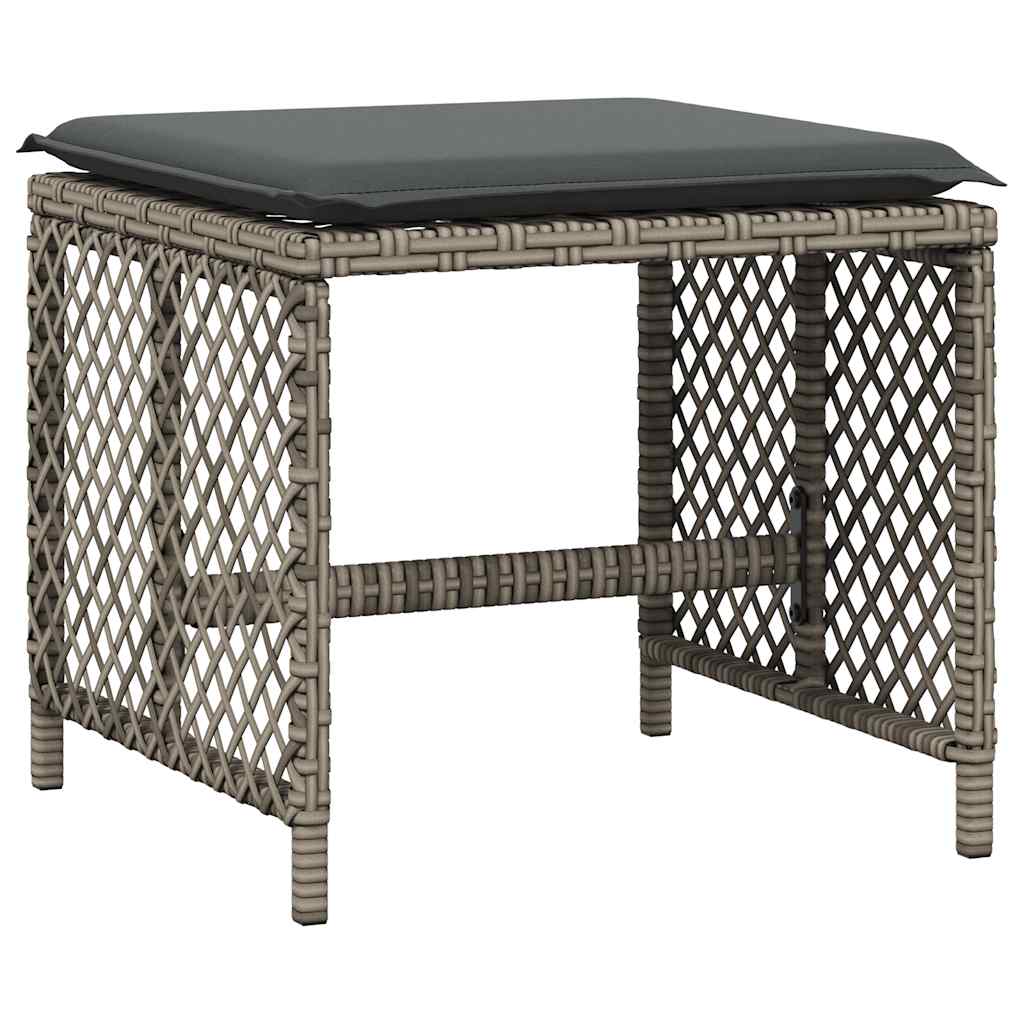 Σετ Τραπεζαρίας Κήπου 11 Τεμαχίων Γκρι Συνθ. Ρατάν με Μαξιλάρια