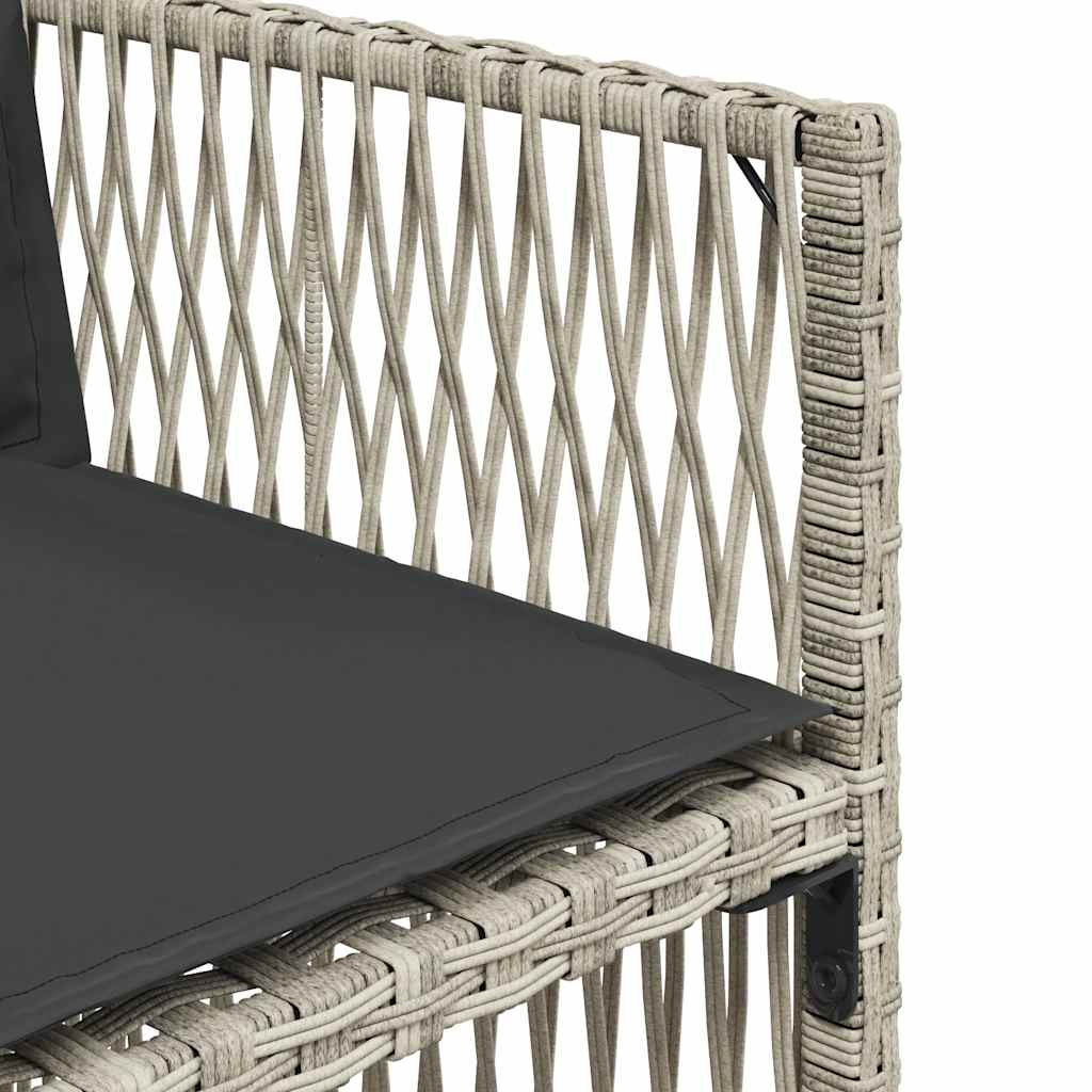 Σετ Τραπεζαρίας Κήπου 5 τεμ. Αν. Γκρι Συνθ. Ρατάν με Μαξιλάρια