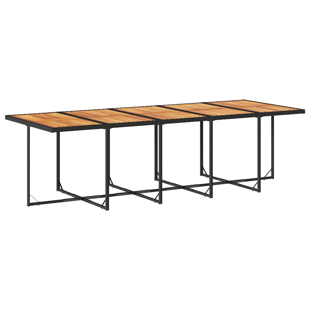 Σετ Τραπεζαρίας Κήπου 15 τεμ Μαύρο από Συνθ. Ρατάν με Μαξιλάρια