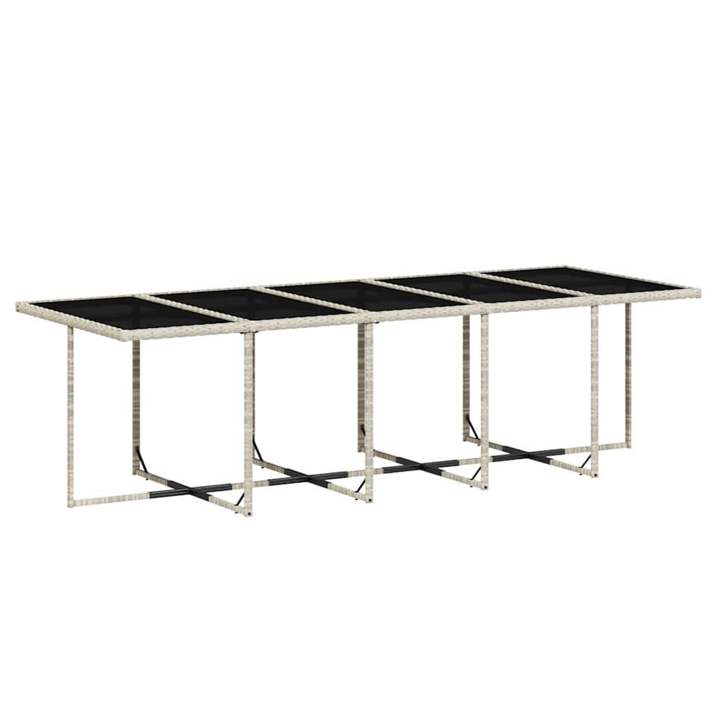 Σετ Τραπεζαρίας Κήπου 11 τεμ. Αν. Γκρι Συνθ. Ρατάν με Μαξιλάρια