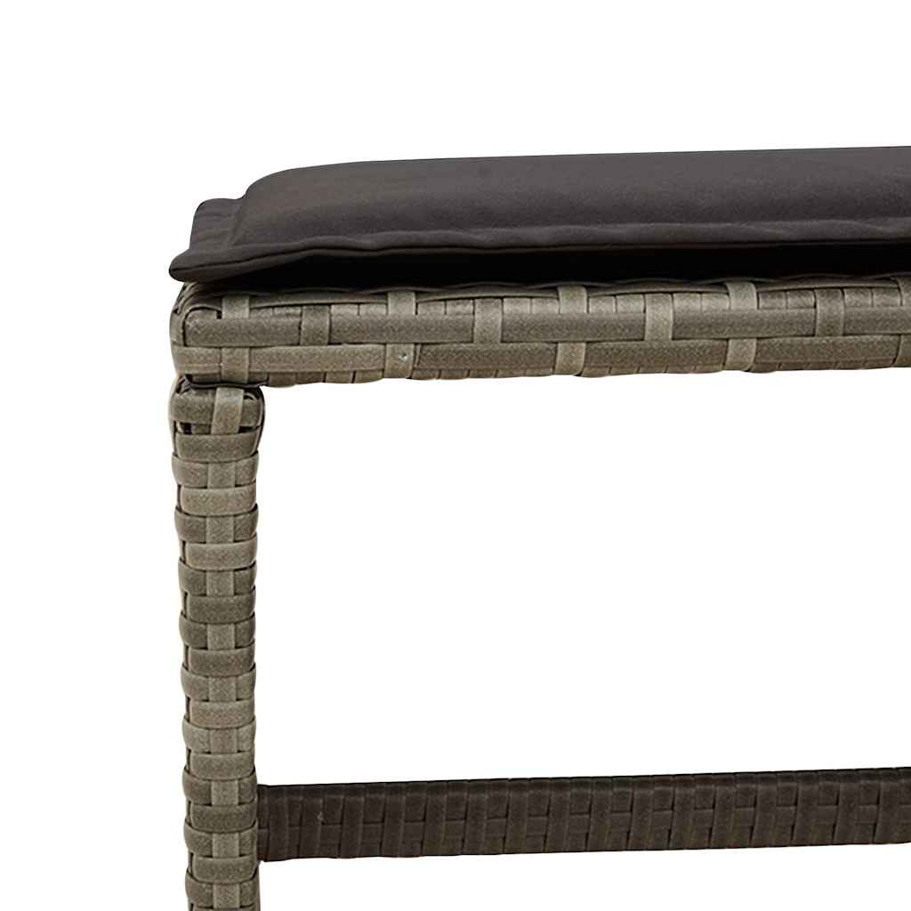 Τραπεζαρία Κήπου 13 Τεμαχίων Γκρι Συνθετικό Ρατάν με Μαξιλάρια