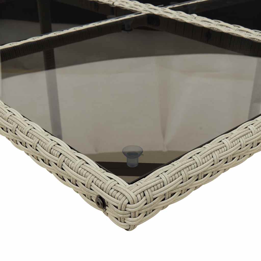 Σετ Τραπεζαρίας Κήπου 7 τεμ. Αν. Γκρι Συνθ. Ρατάν με Μαξιλάρια