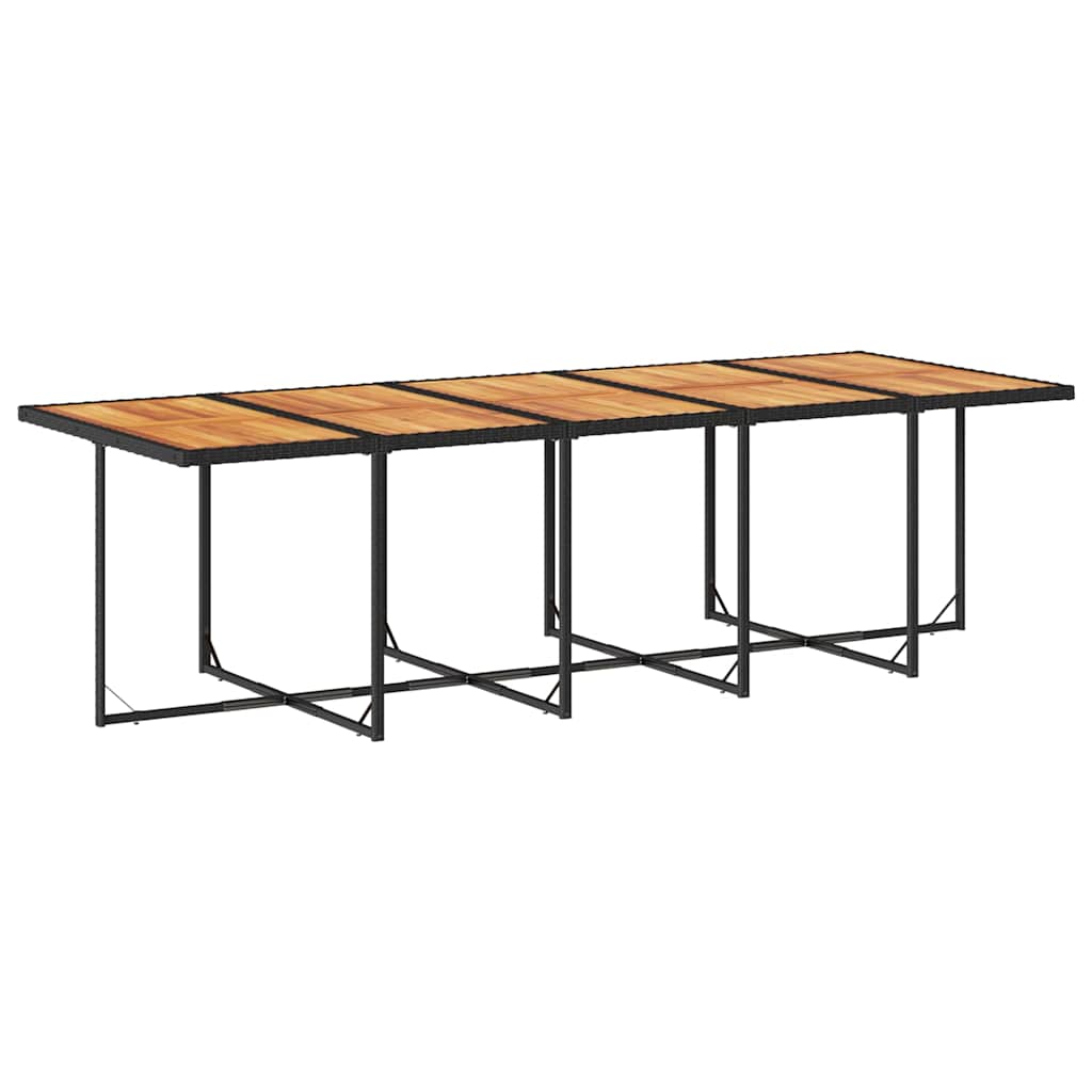 Σετ Τραπεζαρίας Κήπου 15 τεμ Μαύρο από Συνθ. Ρατάν με Μαξιλάρια