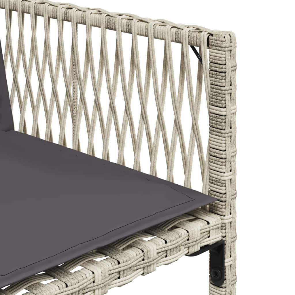 Σετ Τραπεζαρίας Κήπου 5 τεμ. Αν. Γκρι Συνθ. Ρατάν με Μαξιλάρια