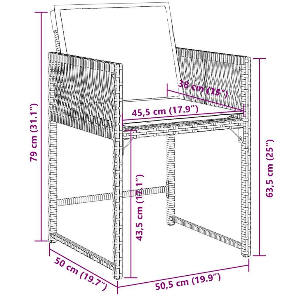 Σετ Τραπεζαρίας Κήπου 11 τεμ. Μπεζ Συνθετικό Ρατάν με Μαξιλάρια