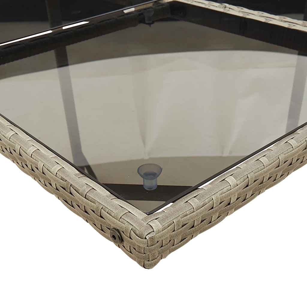 Σετ Τραπεζαρίας Κήπου 11 Τεμαχίων Γκρι Συνθ. Ρατάν με Μαξιλάρια