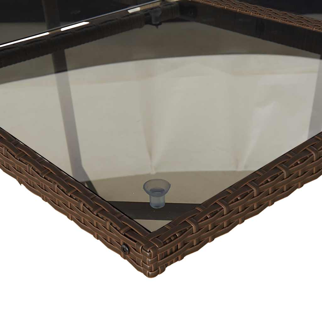 Σετ Τραπεζαρίας Κήπου 9 τεμ. Καφέ Συνθετικό Ρατάν με Μαξιλάρια