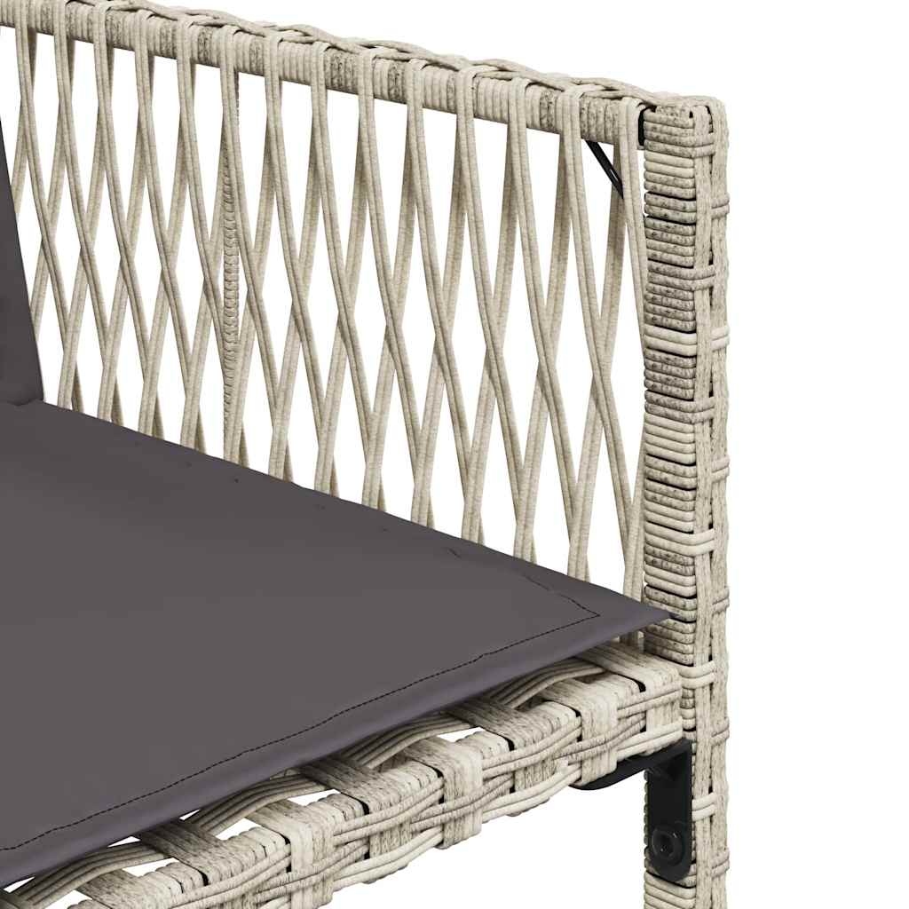 Σετ Τραπεζαρίας Κήπου 9 τεμ. Αν. Γκρι Συνθ. Ρατάν με Μαξιλάρια