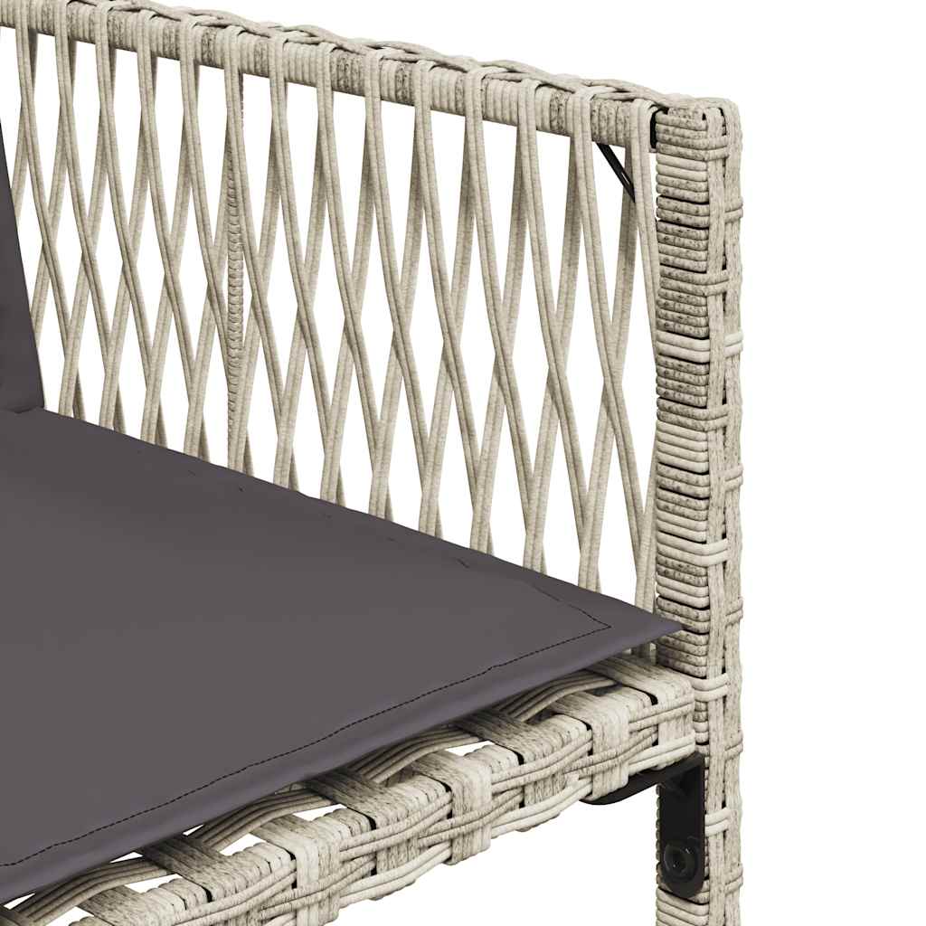 Σετ Τραπεζαρίας Κήπου 11 τεμ. Αν. Γκρι Συνθ. Ρατάν με Μαξιλάρια