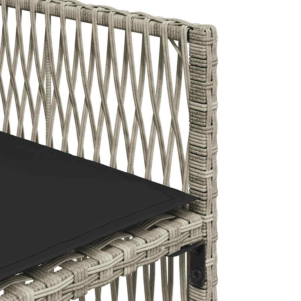 Σετ Τραπεζαρίας Κήπου 9 τεμ. Αν. Γκρι Συνθ. Ρατάν με Μαξιλάρια