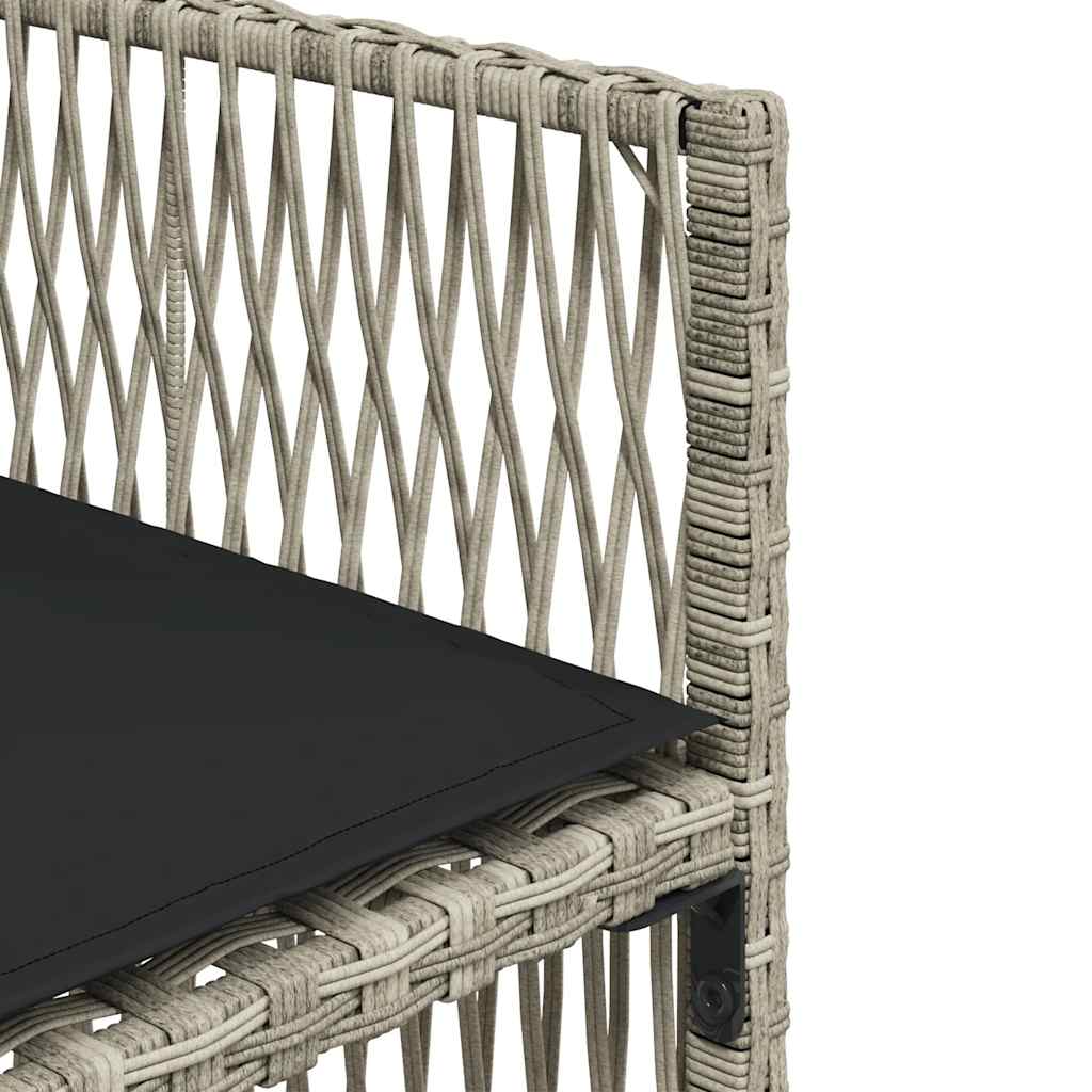 Σετ Τραπεζαρίας Κήπου 11 τεμ. Αν. Γκρι Συνθ. Ρατάν με Μαξιλάρια