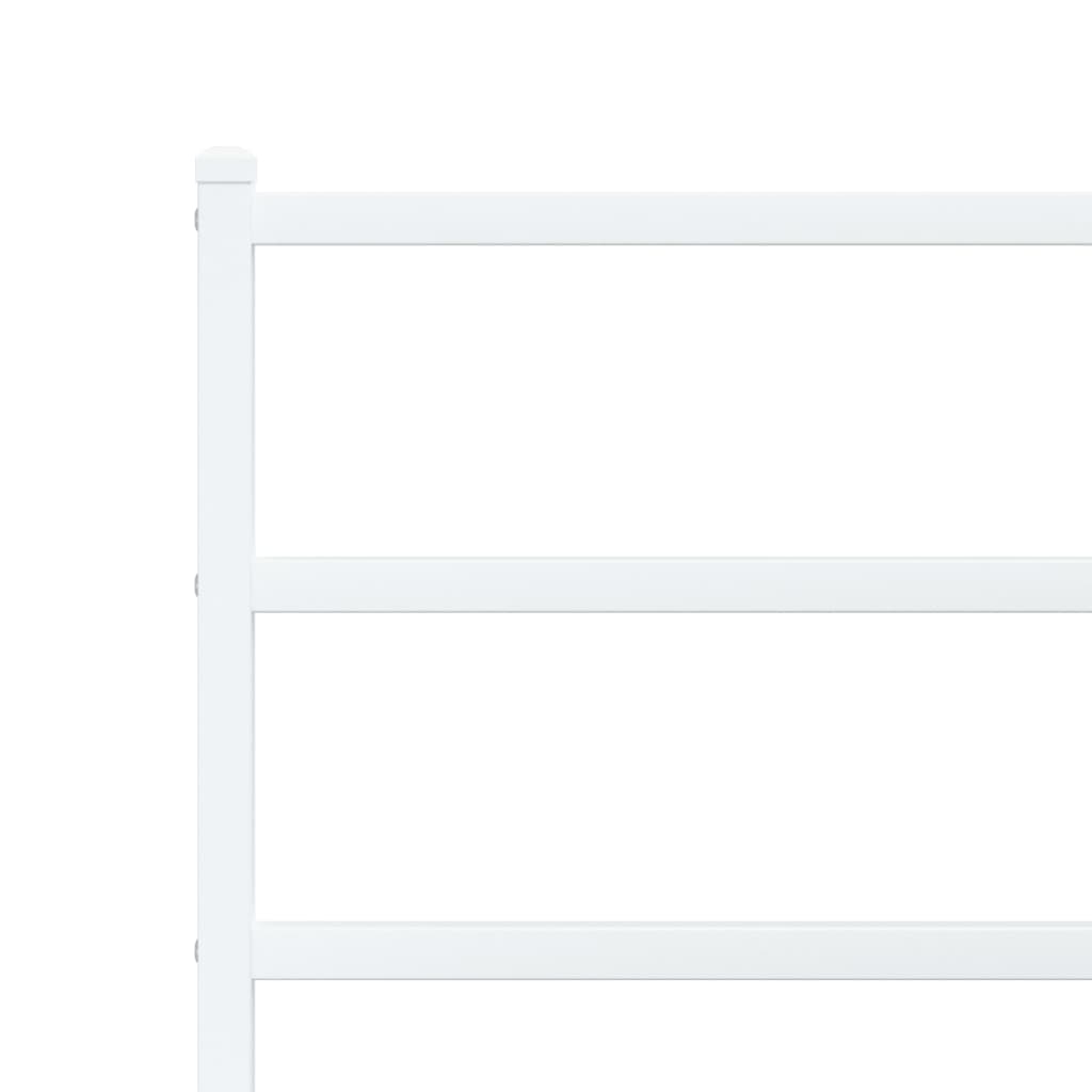 Πλαίσιο Κρεβατιού με Κεφαλάρι Λευκό 90 x 200 εκ. Μεταλλικό - Pakobazaar