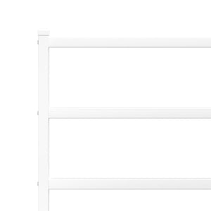Πλαίσιο Κρεβατιού με Κεφαλάρι Λευκό 120 x 200εκ. Μέταλλο