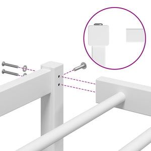 Πλαίσιο Κρεβατιού Λευκό 75 x 190 εκ. Μεταλλικό
