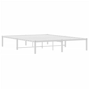 Πλαίσιο Κρεβατιού Λευκό 160 x 200 εκ. Μεταλλικό - Pakobazaar