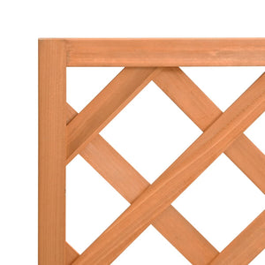 Γλάστρα με Πλέγμα Καφέ 40x30x90 εκ. από Μασίφ Ξύλο Ελάτης