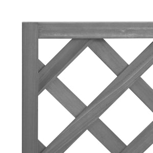 Γλάστρα με Πλέγμα Γκρι 40x30x90 εκ. από Μασίφ Ξύλο Ελάτης