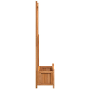 Γλάστρα με Πλέγμα Καφέ 75x35x150 εκ. από Μασίφ Ξύλο Ελάτης