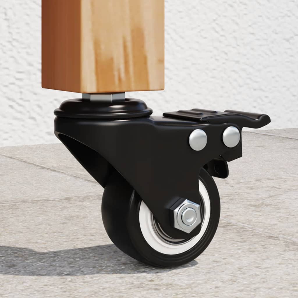 Ροδάκια 4 τεμ. Μαύρα 35 χιλ. από Σίδερο