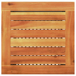 Τραπέζι Κήπου Μαύρο 40x40x42 εκ. Συνθετικό Ρατάν & Ξύλο Ακακίας