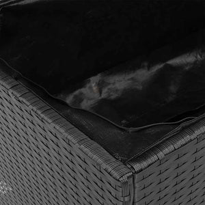 Κουτί Αποθ. Κήπου Μαύρο 110x55x63 εκ. Συνθ. Ρατάν/Μασίφ Ακακία