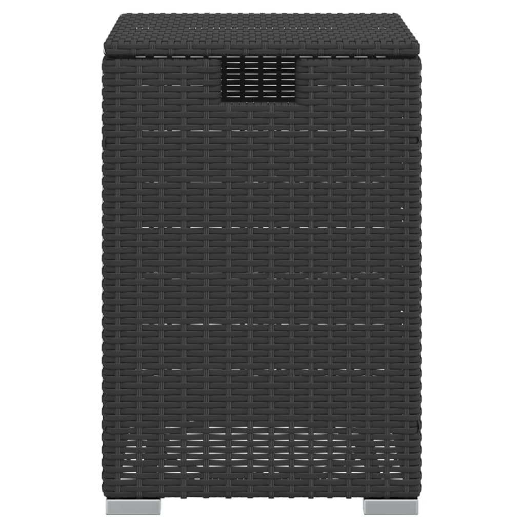 Κάλυμμα-Τραπέζι Φιάλης Προπανίου Μαύρο 40x40x60 εκ. Συνθ. Ρατάν