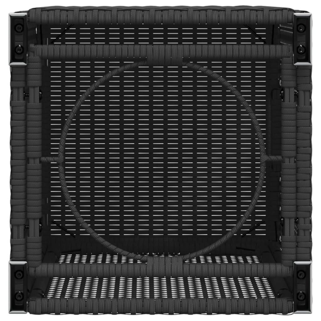 Κάλυμμα-Τραπέζι Φιάλης Προπανίου Μαύρο 40x40x60 εκ. Συνθ. Ρατάν