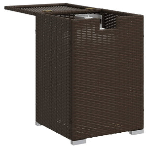 Κάλυμμα-Τραπέζι Φιάλης Προπανίου Καφέ 40x40x60 εκ. Συνθ. Ρατάν