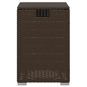 Κάλυμμα-Τραπέζι Φιάλης Προπανίου Καφέ 40x40x60 εκ. Συνθ. Ρατάν