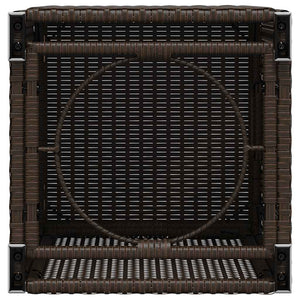 Κάλυμμα-Τραπέζι Φιάλης Προπανίου Καφέ 40x40x60 εκ. Συνθ. Ρατάν